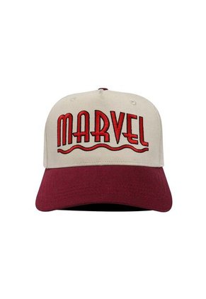 Gorra Marvel Original Bicolor Beige/vinotinto Oc Caps
