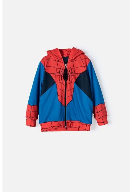 Chaqueta De Spider-man Abierto Rojo Y Azul Para Niño 2T A 5T 5T