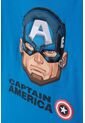 Camiseta Del Capitan America Manga Corta Azul Para Niño 10 de Marvel