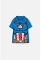 Camiseta Del Capitán America Con Capucha Azul Para Niño 6 de Marvel