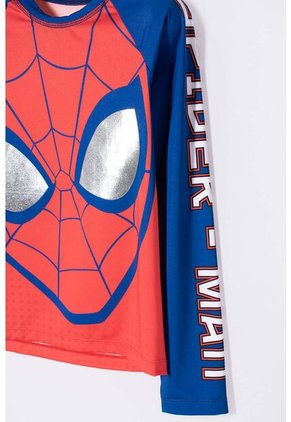 Conjunto De Baño De Spider-man Manga Larga Rojo Y Azul Para Niño 4