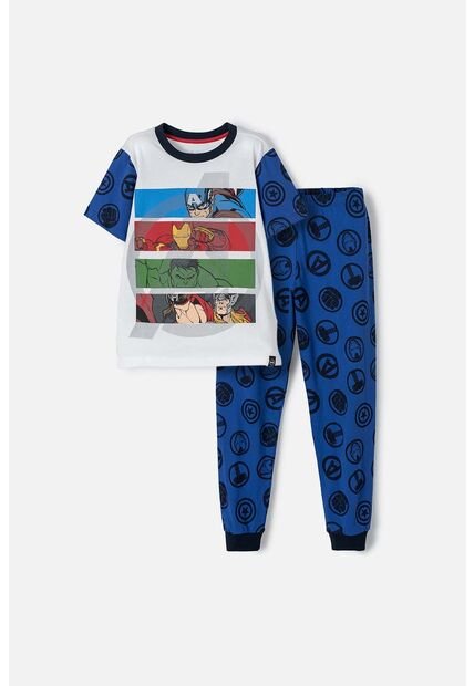 Pijama De Marvel Con Pantalón Largo Multicolor Para Niño 12