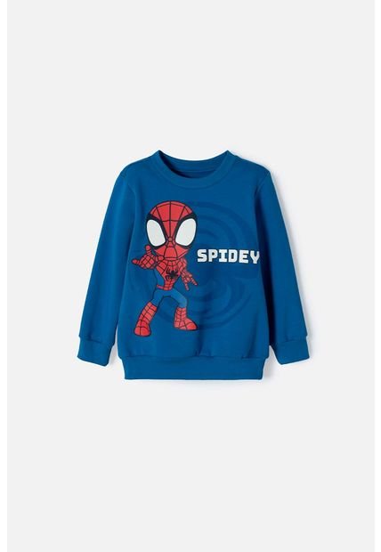 Buzo De Spider-man Cerrado Azul Para Niño 2T A 6T 5T