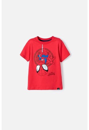 Camiseta Spider-man Manga Corta Roja Para Niño 2T A 5T 4T