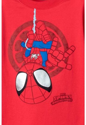 Camiseta Spider-man Manga Corta Roja Para Niño 2T A 5T 4T