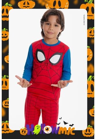 Pijama De Spiderman Con Pantalón Largo Multicolor Para Niño 12 Marvel