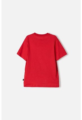 Camiseta Del Capitán América Roja Estampada En Frente Para Niño 12