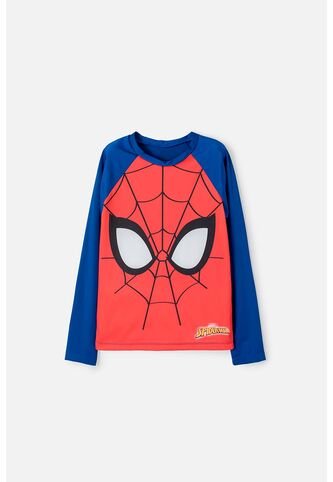 Camiseta De Baño Spider-man Rojo Y Azul Manga Larga Para Niño 12 Marvel