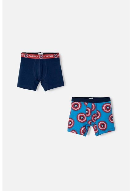 Pack X2 Boxer Capitán America Para Niño 12
