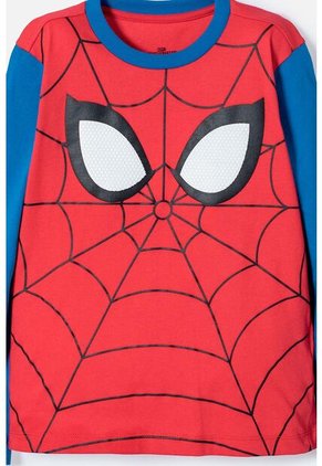 Pijama De Spider-man Con Pantalón Largo Multicolor Para Niño 12