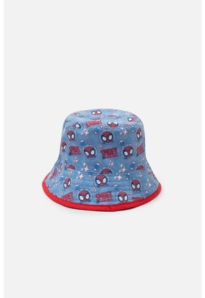 Gorro De Spider-man Doble Faz Azul Para Niño U
