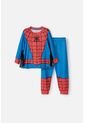 Pijama De Spider- Man Azul, Roja Y Negra De Manga Larga Para Niño 2T A 5T 4T de Marvel