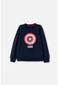 Buzo Del Capitán América Azul Y Rojo De Diseño Cerrado Para Niño 10 de Marvel