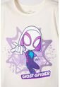 Camiseta De Spidey Manga Corta Marfil Para Niña 2T A 6T 2T de Marvel