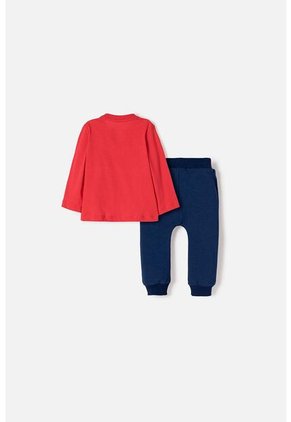 Conjunto De Marvel Pantalón Largo Rojo Y Azul Para Bebé Niño 18-24