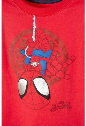 Camiseta Spider-man Manga Corta Roja Para Niño 2T A 5T 2T