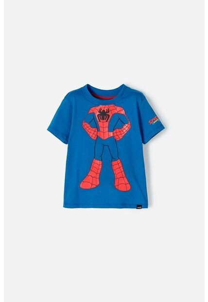 Camiseta De Spidey And His Amazing Friends Azul Manga Corta Para Niño 2T A 5T 4T