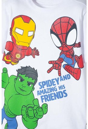 Camiseta De Spidey And His Amazing Friends Blanco Para Niño 2T A 6T 4T