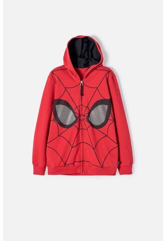 Buzo De Spiderman Cerrado Rojo Y Negro Para Niño 4 Marvel