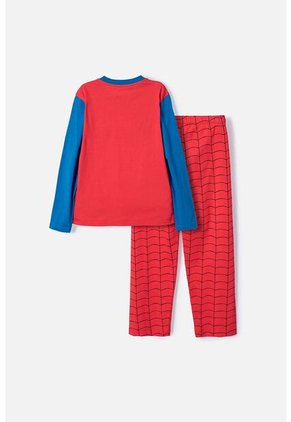 Pijama De Spider-man Con Pantalón Largo Multicolor Para Niño 4