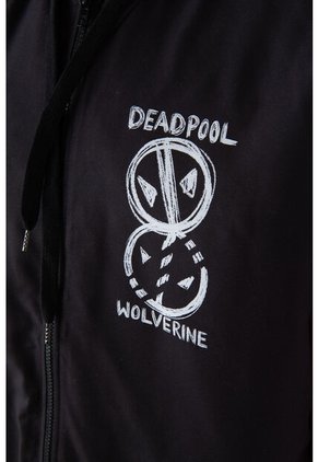 Chaqueta De Deadpool Roja Y Negra Enguatada Para Hombre L