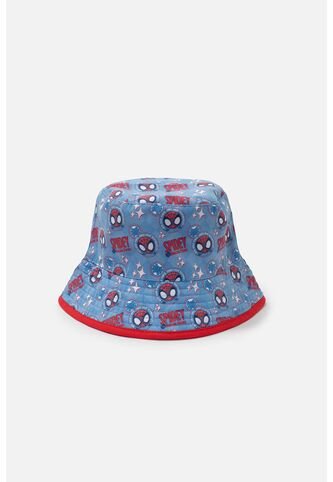 Gorro De Spider-man Doble Faz Azul Para Niño U Marvel