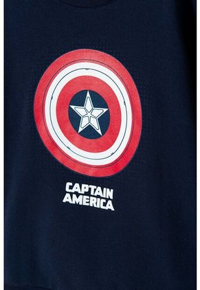 Buzo Del Capitán América Azul Y Rojo De Diseño Cerrado Para Niño 10