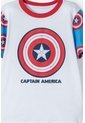 Pijama Del Capitán América Azul Y Roja De Pantalón Largo Para Niño 14 de Marvel