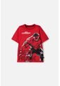 Camiseta Del Capitán América Roja Estampada En Frente Para Niño 10 de Marvel