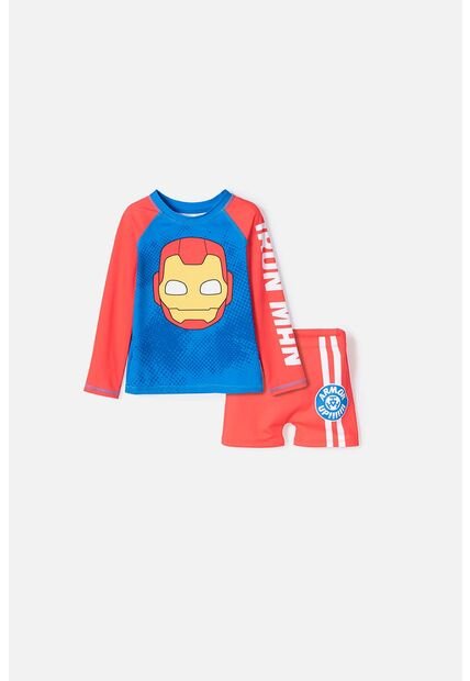 Conjunto De Baño De Ironman Multicolor Para Niño 2T A 5T 3T