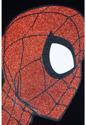 Camiseta De Spider-man Negra Estampada En Frente Para Niño 12