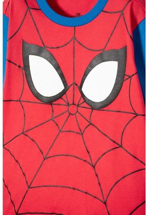 Pijama De Spider-man Con Pantalón Largo Multicolor Para Niño 10