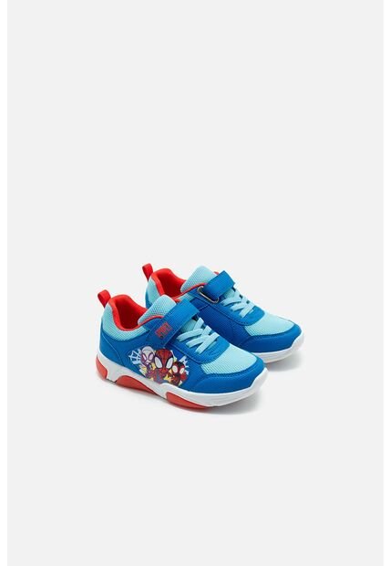 Tenis Con Luces De Spidey Rojo Y Azul Para Niño 24