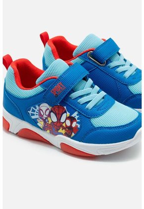 Tenis Con Luces De Spidey Rojo Y Azul Para Niño 24