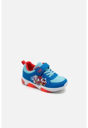 Tenis Con Luces De Spidey Rojo Y Azul Para Niño 24