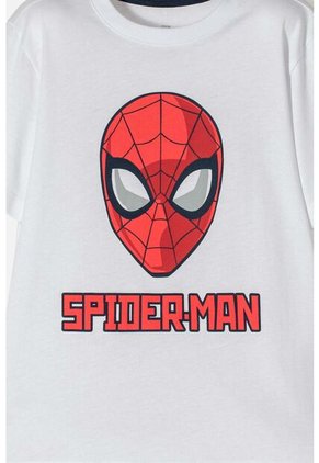 Camiseta De Spider-man Manga Corta Blanca Para Niño 12