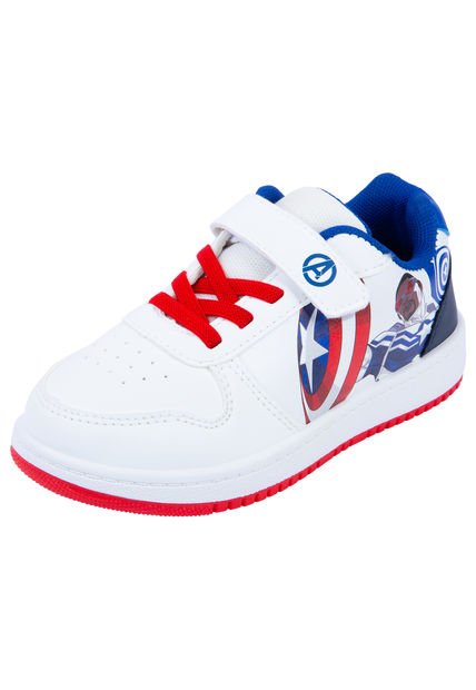Zapatos Casuales Con Diseño De Capitán América Para Niño Pequeño Blanco Marvel 200872