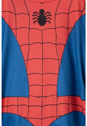 Pijama De Spider-man Azul, Roja Y Negra Manga Larga Para Niño 12