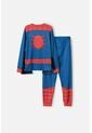Pijama De Spider-man Azul, Roja Y Negra Manga Larga Para Niño 12 de Marvel