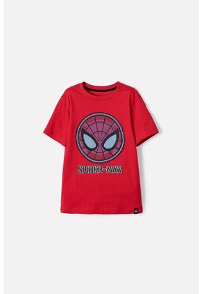 Camiseta De Spider-man Roja Manga Corta Para Niño 4
