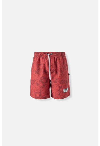Pantaloneta De Baño De Marvel Roja Para Hombre S