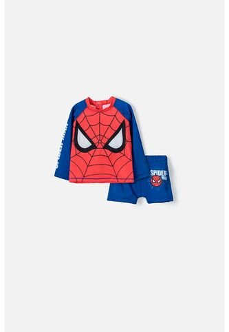Conjunto De Baño Spider-man Rojo Para Bebé Niño 6-9 Marvel