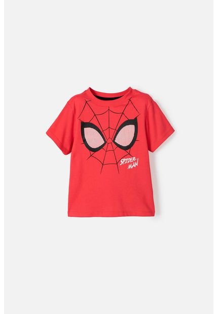 Camiseta De Spider-man Estampada Roja Para Niño De 2T A 5T 5T