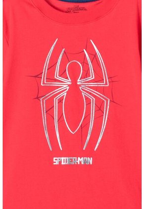 Camiseta De Spider-man Manga Corta Roja Para Niño 12