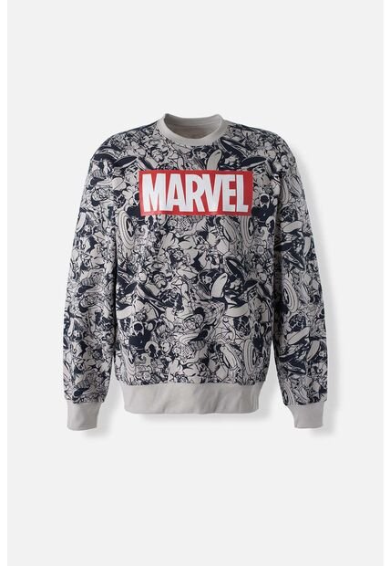 Buzo De Marvel Cerrado Multicolor Para Hombre L