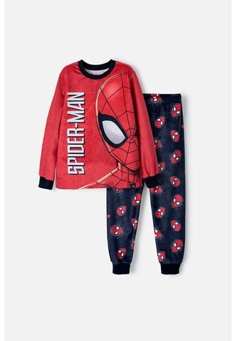 Pijama De Spider-man Con Pantalón Roja Y Azul Para Niño 10 Marvel