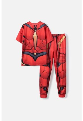 Pijama De Iron Man Roja De Pantalón Largo Para Niño 12