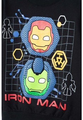 Buzo De Ironman Cerrado Negro Para Niño 2T A 5T 2T