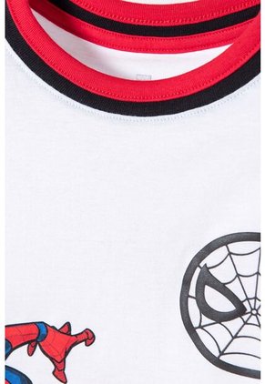 Camiseta De Spider-man Manga Corta Blanco, Rojo Y Negro Para Niño 12