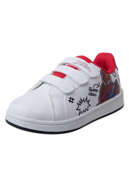 Zapatos Casuales Con Diseño De Spiderman Para Niño Blanco Marvel 198909